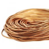 Soft purl wire for bead embroidery, 1mm, copper-colored