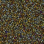 Seed beads, ca 2mm, metallic bronsmix, 20g