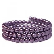 Glass pearls, 6mm beads, dark indigo