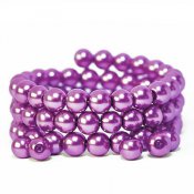 Vaxade glaspärlor, 8mm, lila