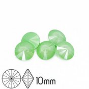 Aurora rivoli kristaller, 10mm (SS45), Crystal Mint Green