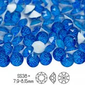 Aurora chatons, SS38 (approx. 8mm), Crystal Electric Blue