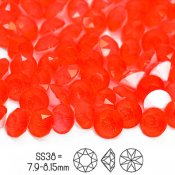 Aurora chatons, SS38 (approx. 8mm), Crystal Electric Red