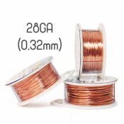 Solid copper wire, 28GA (0,32mm thick)