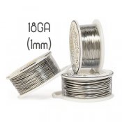 Non-tarnish stainless steel wire, 18GA (1mm thick)