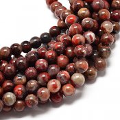 6mm runda pärlor, äkta breccierad jaspis