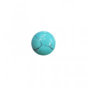 Cabochon, turquoise-dyed magnesite, 14mm