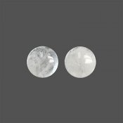 Cabochon, natural quartz/rock crystal, 16mm