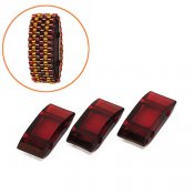 Carrier Beads - акриловые бусины-основы, 9x18мм, тёмно-красные