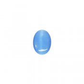Cabochon, cat's Eye glass, 13x18mm oval, blue