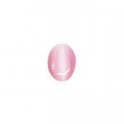 Cabochon, cat's Eye glass, 13x18mm oval, pink