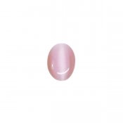 Cabochon, cat's Eye glass, 13x18mm oval, dusty amethyst