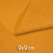 Ecological ultrasuede, approx. 9x9cm, mustard