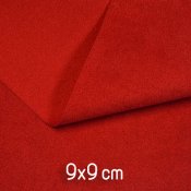 Ecological ultrasuede, approx. 9x9cm, red