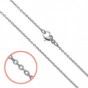 Twist chain necklace, stainless surgical steel