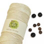 Polished hemp cord, 0.6mm, natural beige