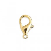 Lobster claw clasps, gold-plated stainless steel