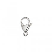 Lobster claw clasps, stainless surgical steel, 7x11mm