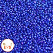Miyuki seed beads 11/0, opaque cobalt luster