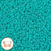 Miyuki seed beads 11/0, dyed bright turquoise