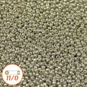 Miyuki seed beads 11/0, duracoat galvanized silver