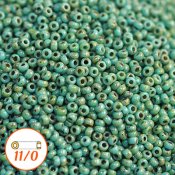 Miyuki seed beads 11/0, Picasso turquoise