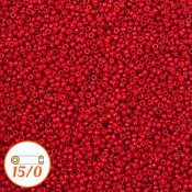 Miyuki seed beads 15/0, dyed opaque red
