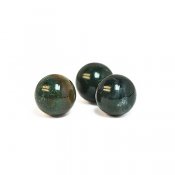 Undrilled round bead, natural moss agate
