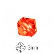 Fasetterade Preciosa pärlor, bicones, 3mm, Hyacinth