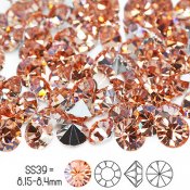 Preciosa chatons, SS39 (ca 8mm), Crystal Apricot
