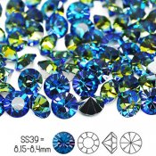 Шатоны Preciosa, SS39 (прим. 8мм), Crystal Bermuda Blue
