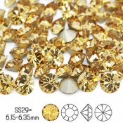 Preciosa chatons, SS39 (ca 8mm), Light Colorado Topaz