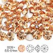 Preciosa chatons, SS39 (ca 8mm), Light Peach