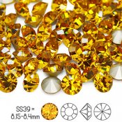 Preciosa chatons, SS39 (ca 8mm), Topaz