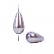 Droppformade Preciosa Nacre Pearls (premiumkvalitet), 15x8mm, Lavender