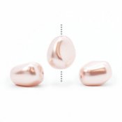 Preciosa Elliptic Pearls (premium quality), 11x9.5mm, Rosaline, 10 beads