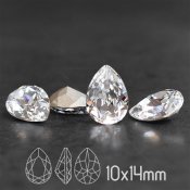 Preciosa crystal, 14x10mm Baroque Pear fancy stone, Crystal
