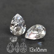 Preciosa kristall, 18x13mm Baroque Pear, Crystal