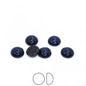 Preciosa Nacre Cabochons (premium quality), 8mm, Dark Blue