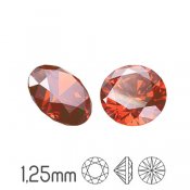 Garnet Pyrope, 1.25mm, round brilliant cut