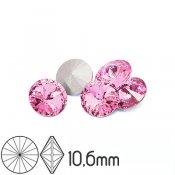 Preciosa rivoli crystals, 10.6mm (SS47), Light Rose