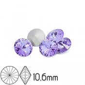 Preciosa rivoli kristaller, 10.6mm (SS47), Violet