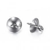 Screw eye cap, stainless surgical steel, 8x10mm