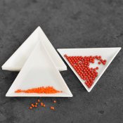 Plastic beading trays, triangles, 5pcs