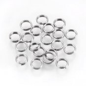 Split rings, stainless surgical steel, 5mm