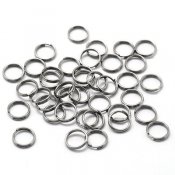 Split rings, stainless surgical steel, 6mm