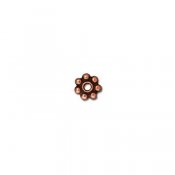 TierraCast 5mm Daisy spacer beads, copper-plated