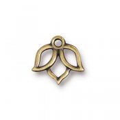 TierraCast berlock Open Lotus, 13x14mm, bronsfärgad