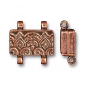 TierraCast stitch-in Temple magnetic clasp, 10x17mm, kopparpläterat