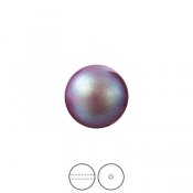 Preciosa Nacre Pearls (premiumkvalitet), 12mm, Pearlescent Violet